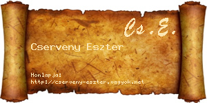 Cserveny Eszter névjegykártya